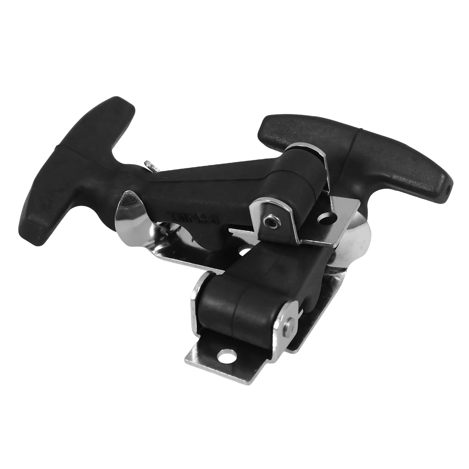 2 Pcs Rubber Lock T-handle Hasp Toolbox Latches Replacement Car Hood Catches Hatch