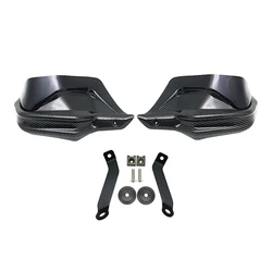 Carbon Fiber Motorcycle Handguard with Wind Protection (Carbon Black Set)