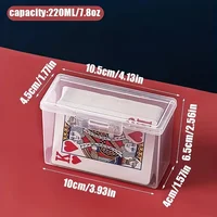 4PCS Poker Card Storage Box, Suitable for Storing Poker Game Cards Business Cards Household Bedroom Desktop Plastic Storage Box 5