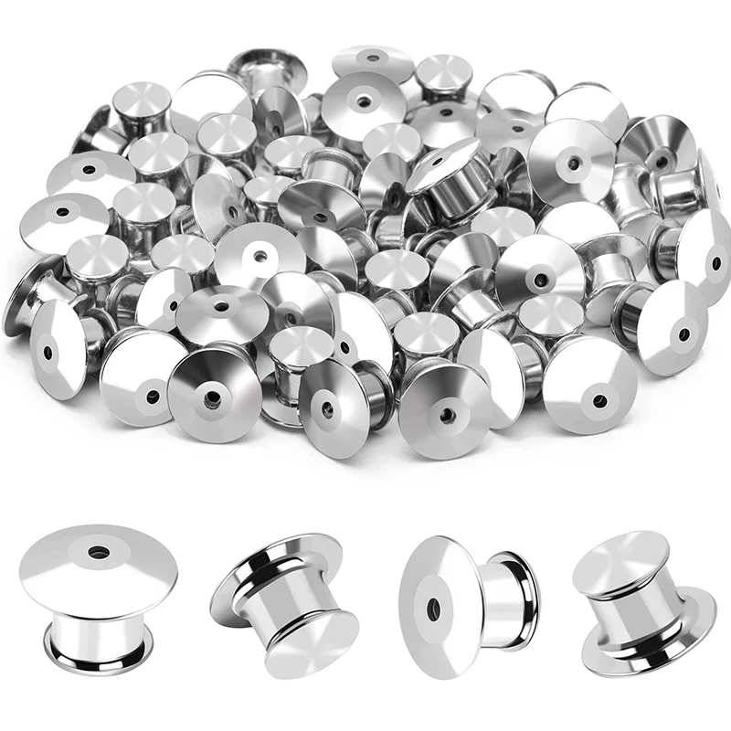 Locking Pins 30PCS Metal Backing for Brooch Enamel Lapel Lock