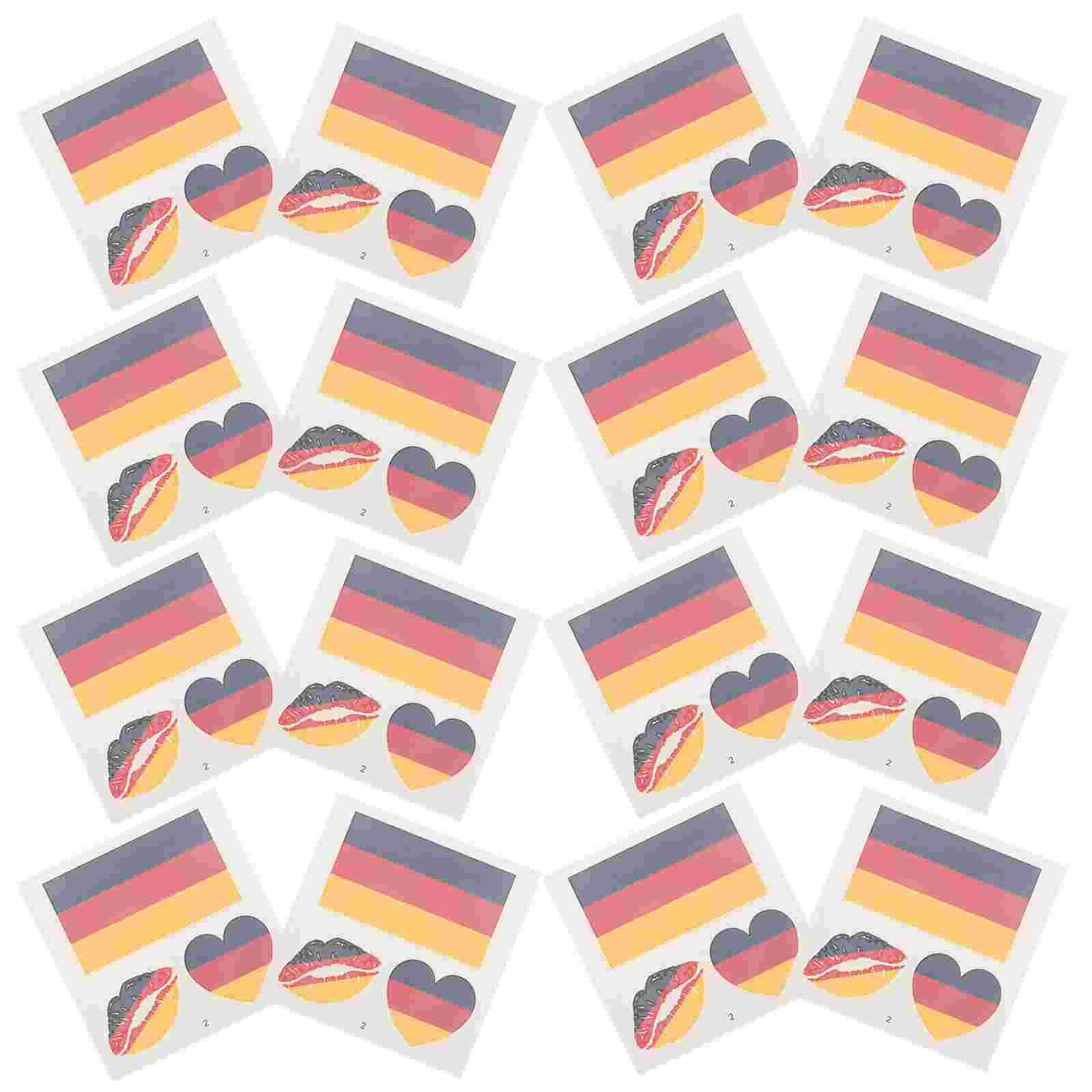 

25 Sheets Bumper Sticker Waterproof Temporary Tattoos National Flag Stickers Suitcase Disposable Patriotic Travel Child