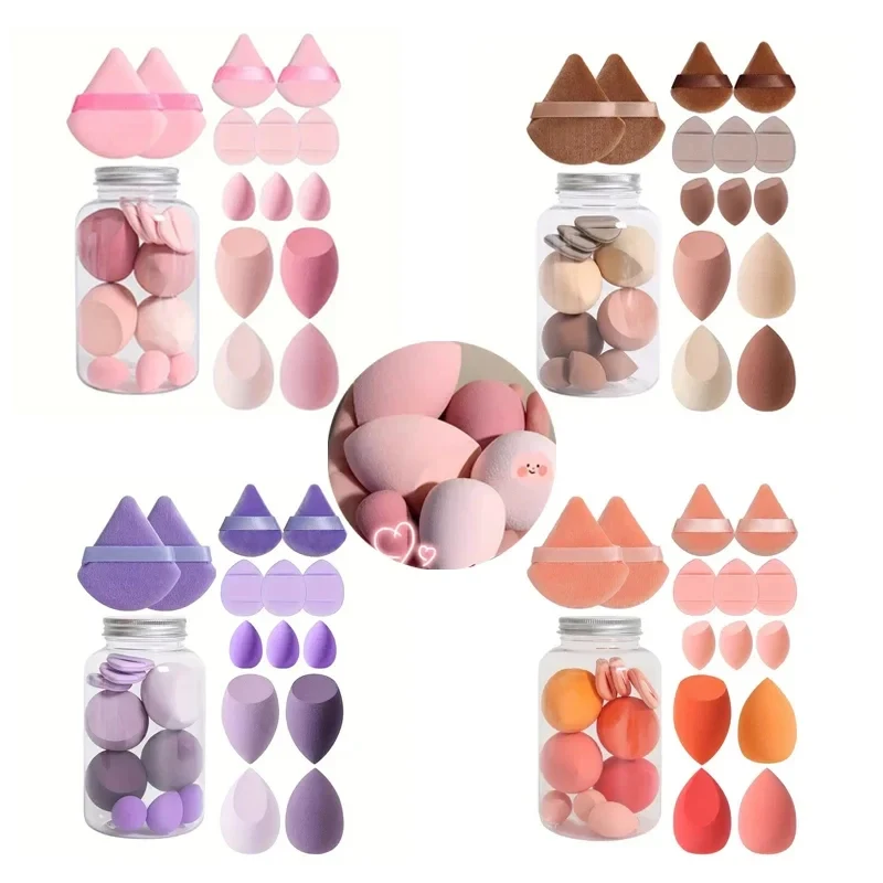 Luxury Super Soft Makeup Sponge Set with Storage Jar - Beauty Tools and Accessories