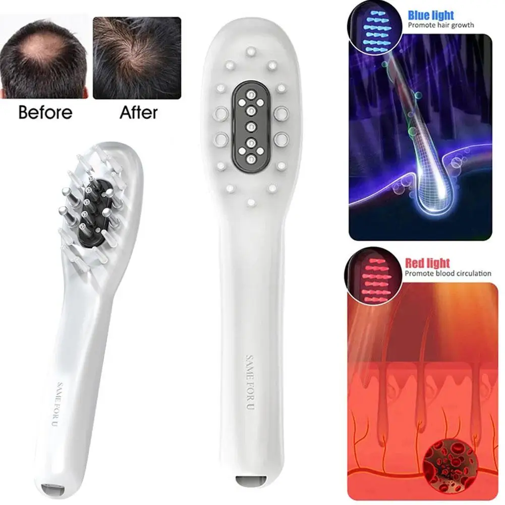 

EMS Micro-current Scalp Massager Comb Anti-hair Loss Vibration Led Comb Care Health RF Brush Hair Light Hair Z4L1