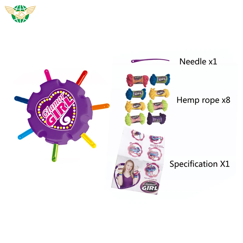 Girls toy beautiful set creator rope weaving toys DIY bracelet kids toy