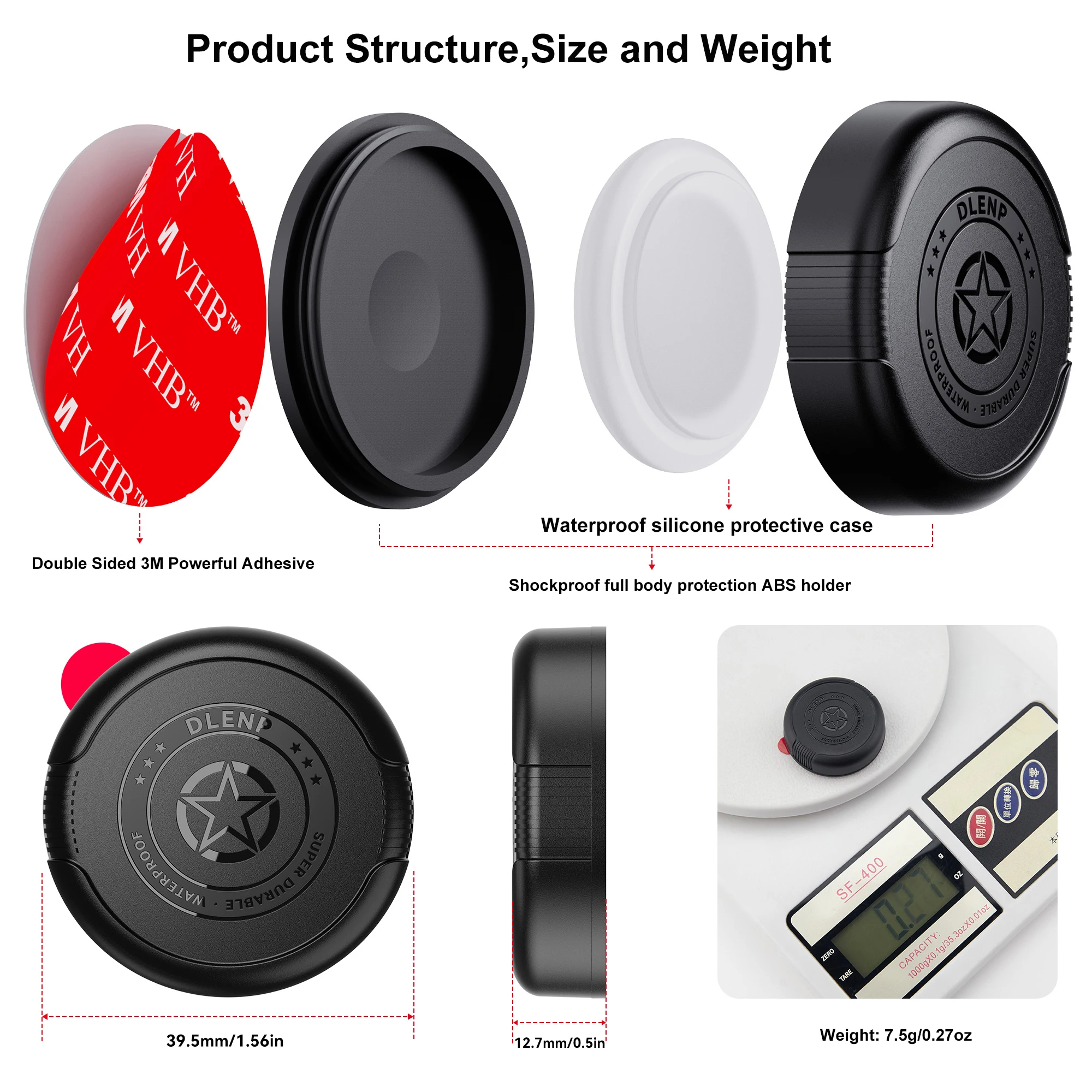 4Pack IPX8 Waterproof Airtag Case For Apple Airtags Holder with Ultra Adhesive Sticker for Wallet TV Remote Drone Luggage Car 6 4Pack IPX8 Waterproof Airtag Case For Apple Airtags Holder with Ultra Adhesive Sticker for Wallet TV Remote Drone Luggage Car - Image 6