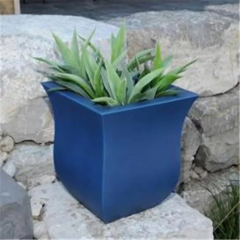 

Mayne Valencia 16" x 16" x 18" Square Polyethylene Planter - Neptune Blue pots for plants