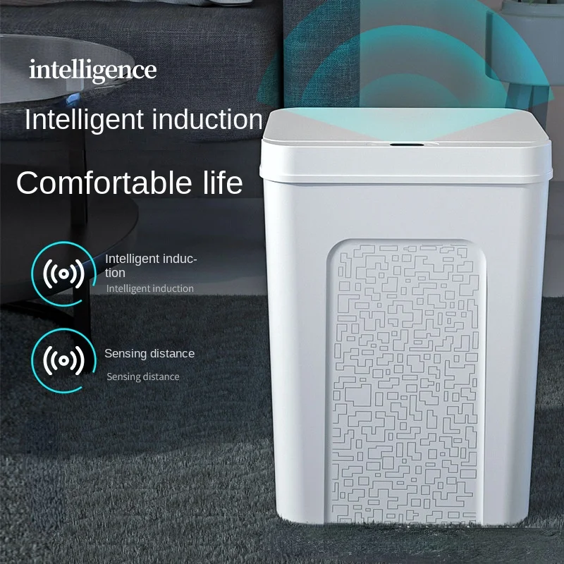 

12/18L Smart Kitchen Trash Can Bin Sensor Automatic Induction Electric Touch Dustbin Practical for Bathroom Garbage Storage