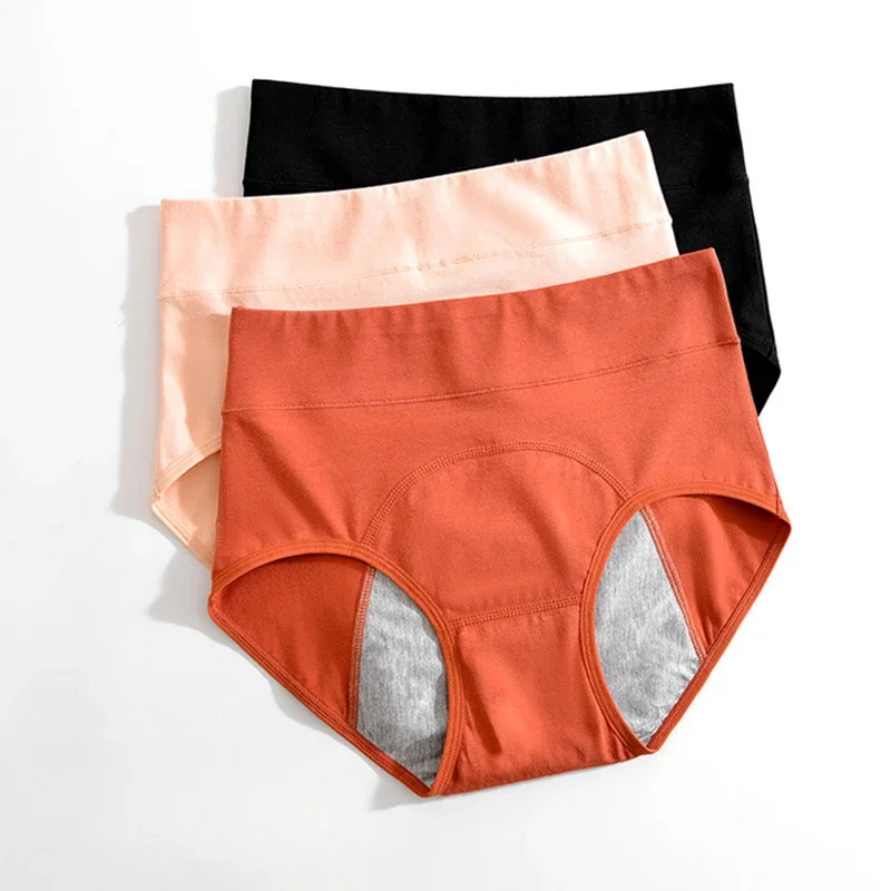 

High-waisted Menstrual Pants Women's Cotton Antibacterial Menstrual Pants Girl's Leak-proof Cotton Women's Briefs