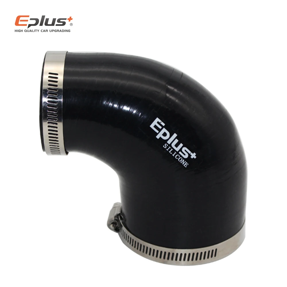 Silicone Hose Silicone Hose Connector Plastic Hose Connectors Hose End Fitting Adapter Universal 90 Degrees Reducer Silicone Tubing Braided Hose Car Intercooler Turbo Mechanical Pipe Connecting Black Multi Size