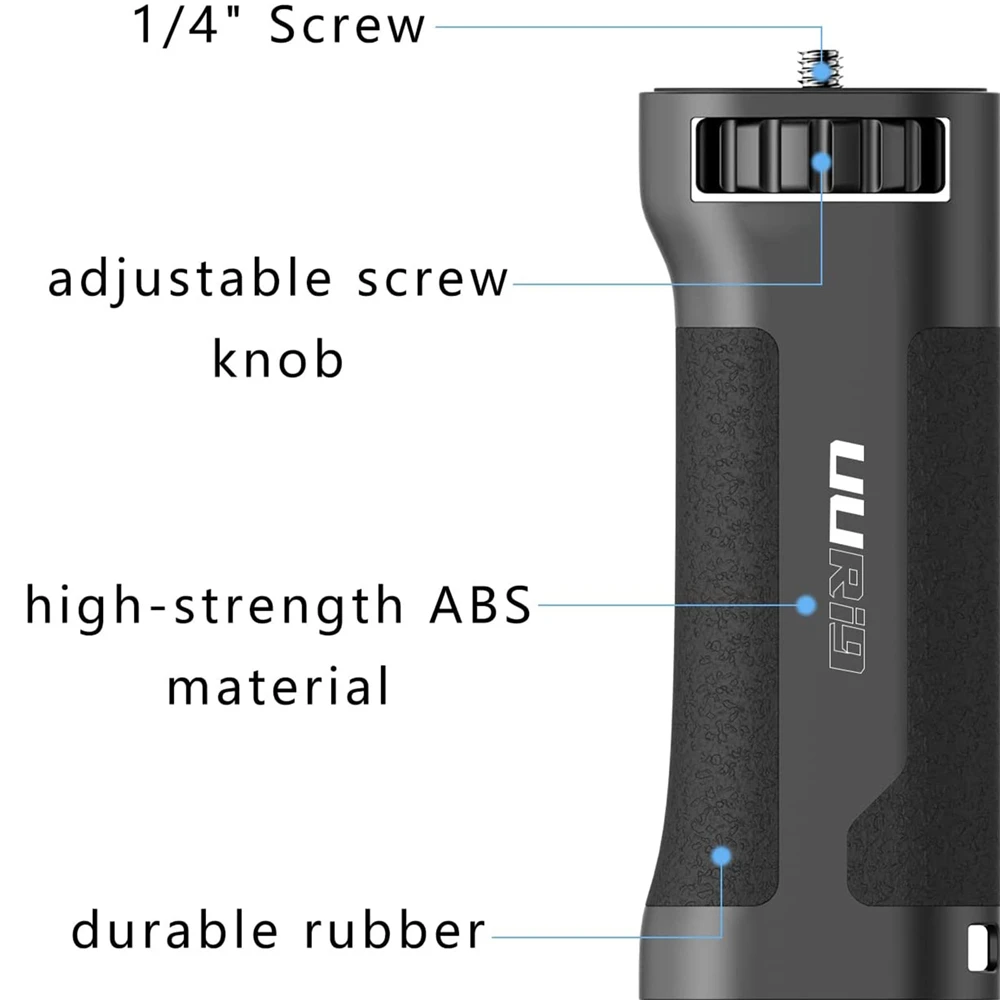 UURig Mobile Camera Handle Grip Handheld Stabilizer with 1/4 Inch Screw for Smartphone DSLR Sports Camera Video Light Vlog