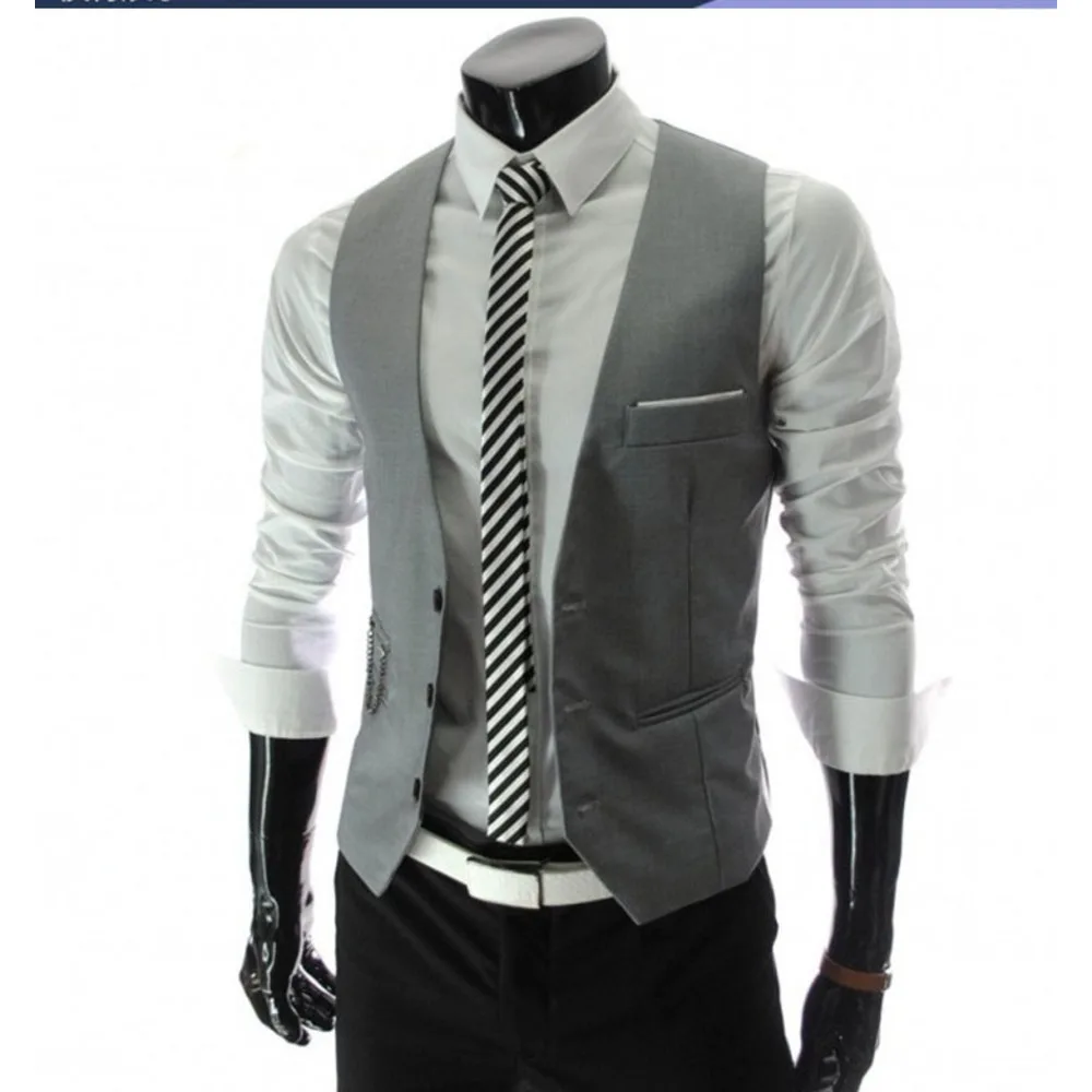 Męska nowa profesjonalna kamizelka Nowość Kamizelki garniturowe Pasujące męskie kamizelki Kamizelka męska Kamizelka męska Kamizelka męska Casual Bez rękawów Formalna biznesowa kurtka_voghion.com