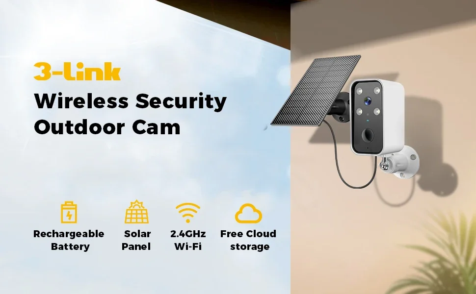 1080P Outdoor Wireless Solar WiFi PTZ Camera with Built-in Battery Ultra-Low Lat