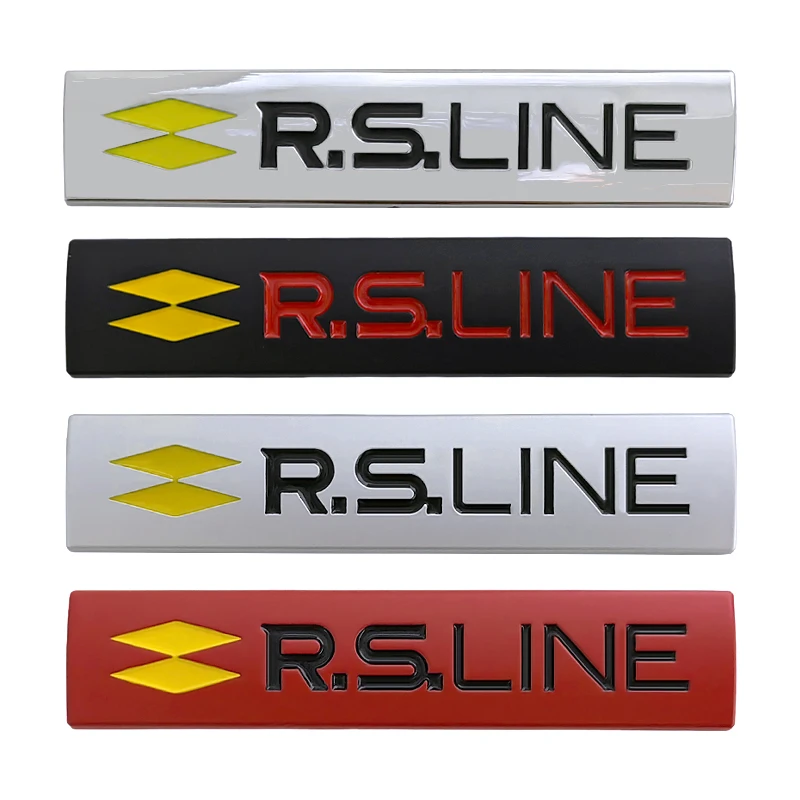 3D Metal Rs Line Logo Car Trunk Emblem Badge Decal Per Renault Arkana Posacenere Captur Clio 5 Megane 4 Rs Line Sticker Accessori