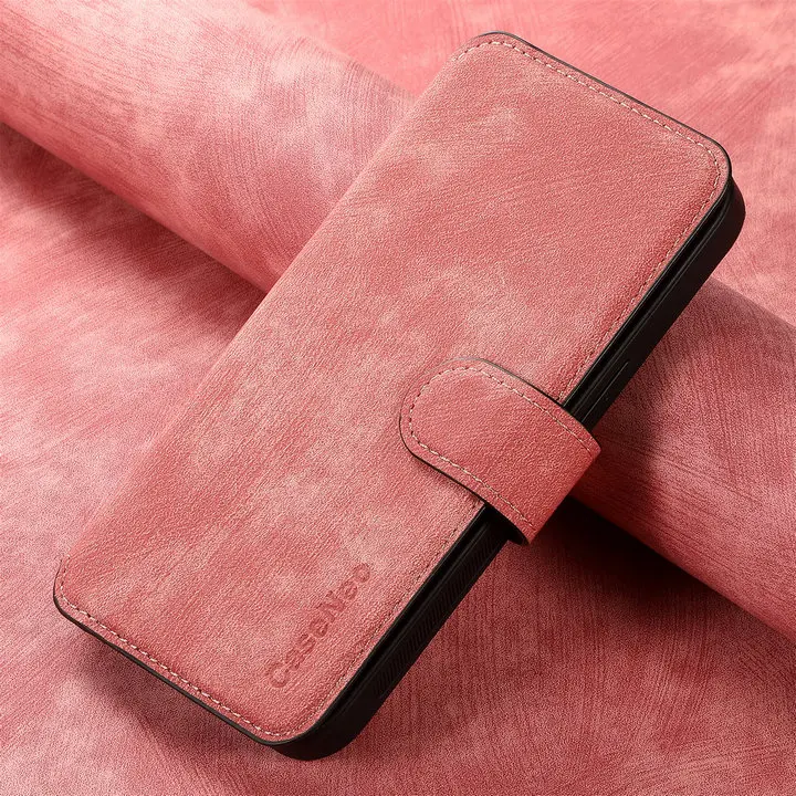 Leather Flip Wallet Case with Magnetic Closure