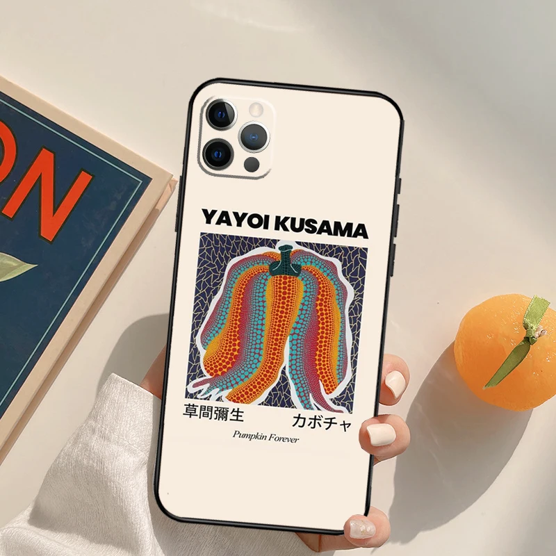【超美品】YAYOI KUSAMA ドット柄ケース Yayoi kusama Atomotアート電話ケース、バックカバー、iphone 11