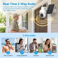 ANRAN 5MP caméra solaire de sécurité à domicile caméra de Surveillance Wifi couleur Vision nocturne détection humaine extérieure sans fil Audio bidirectionnel 6