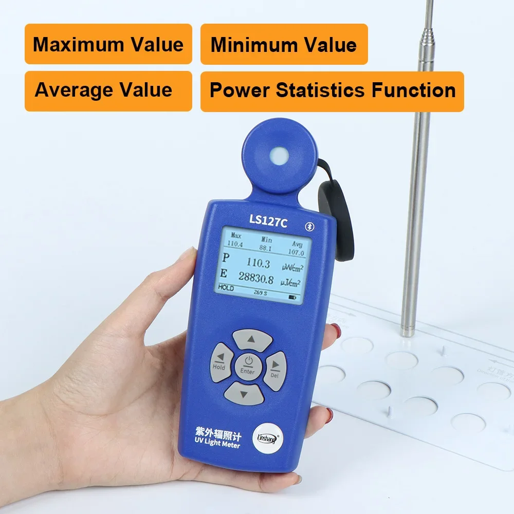 LS127C Uvc Tester Meter 254nm Germicidal Lamps Radiation Intensity Portable Uv Uvc Light Meter 6