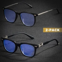 CRIXALIS 2 pièces classique carré Anti lumière bleue lunettes hommes lecture livres lunettes femmes lunettes de Prescription ordinateur lunettes 1