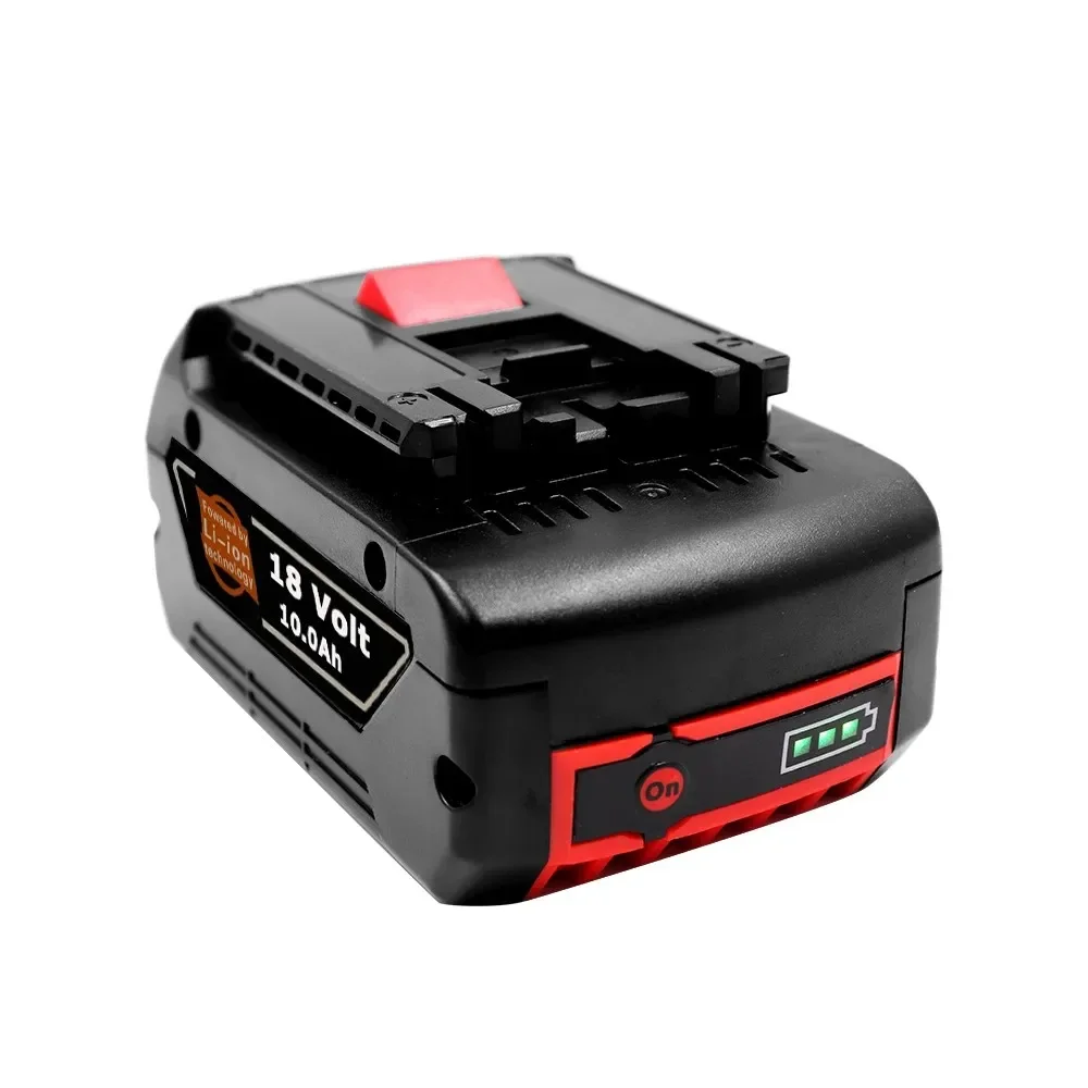 High capacity18V10Ah Rechargeable Li-ion Battery For Bosch 18V Power tool Backup 10000mah Portable Replacement BAT609 Indicator