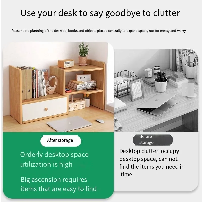 Desk Bookshelf Desktop Shelving Desk Storage Shelf Dormitory Good Learning Multi-layer Small Layer Shelf Layered storage racks
