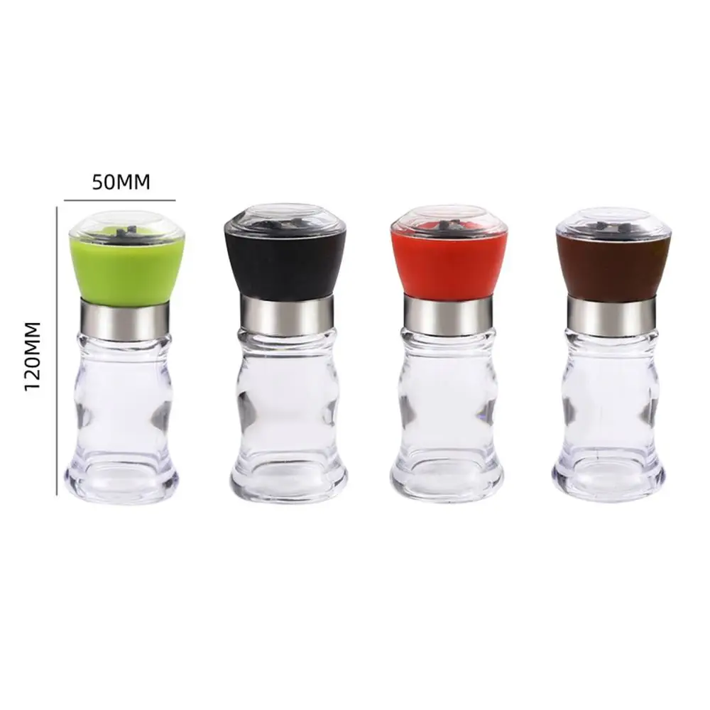 Cooking Grinding Natural Manual Acrylic Refillable Spice Grinder Kitchen Tool Sea Salt Jar Pepper Mill Grinder salt and pepper grinder nut spice grinder pepper grinder herb spice grinder