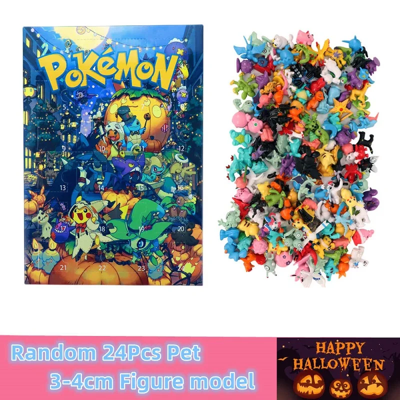 Pokemon waku-waku halloween mascote série gashapon brinquedos pikachu  sobble toxel morpeko yamper figura de ação modelo ornamento - AliExpress