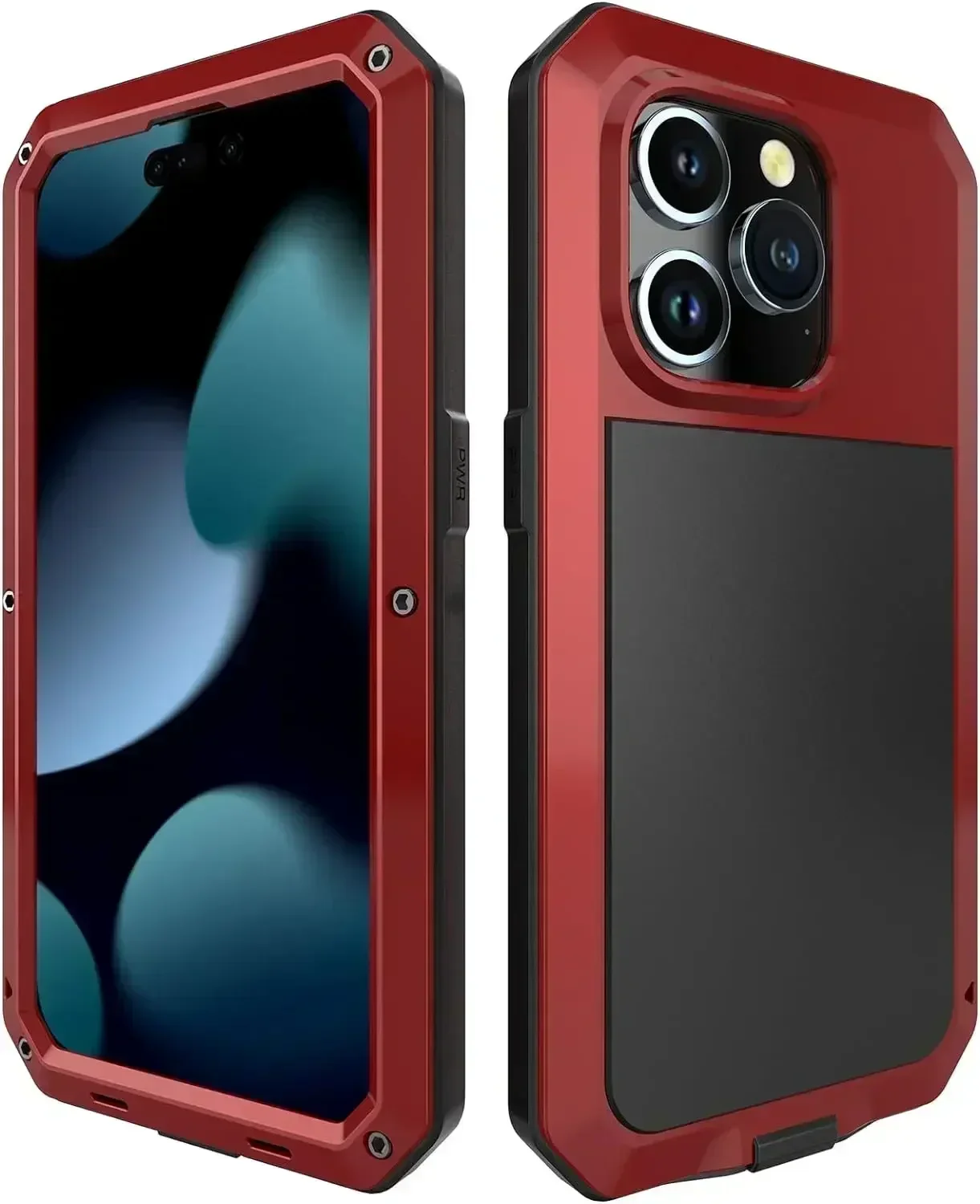 Tank Armor Metal Case with Aluminum Screw and Shockproof Glass Screen
