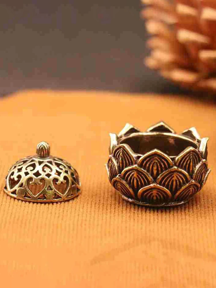 Home Lotus Incense Holder,Small Inscent Cone Burner,Mini Asian Style Lotus Flower Zen Decor Gift