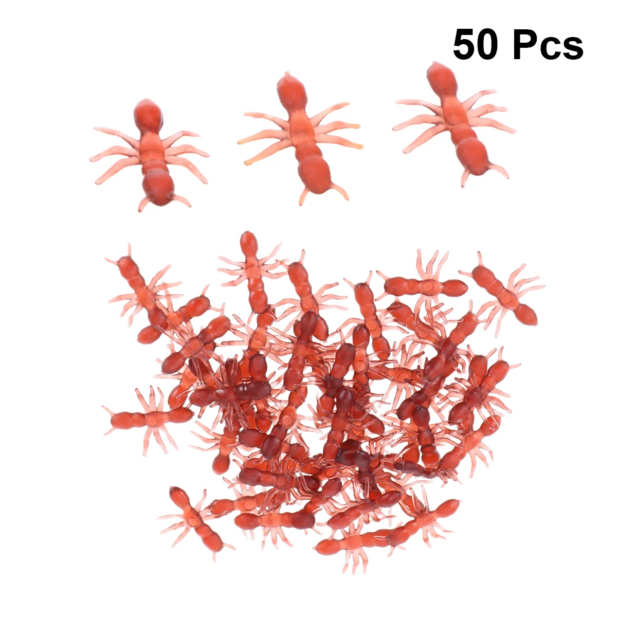 50 Pcs Artificial Simulated Ant Toys Ants Simulation Prank Mini Halloween Decoration prank toys joke toys