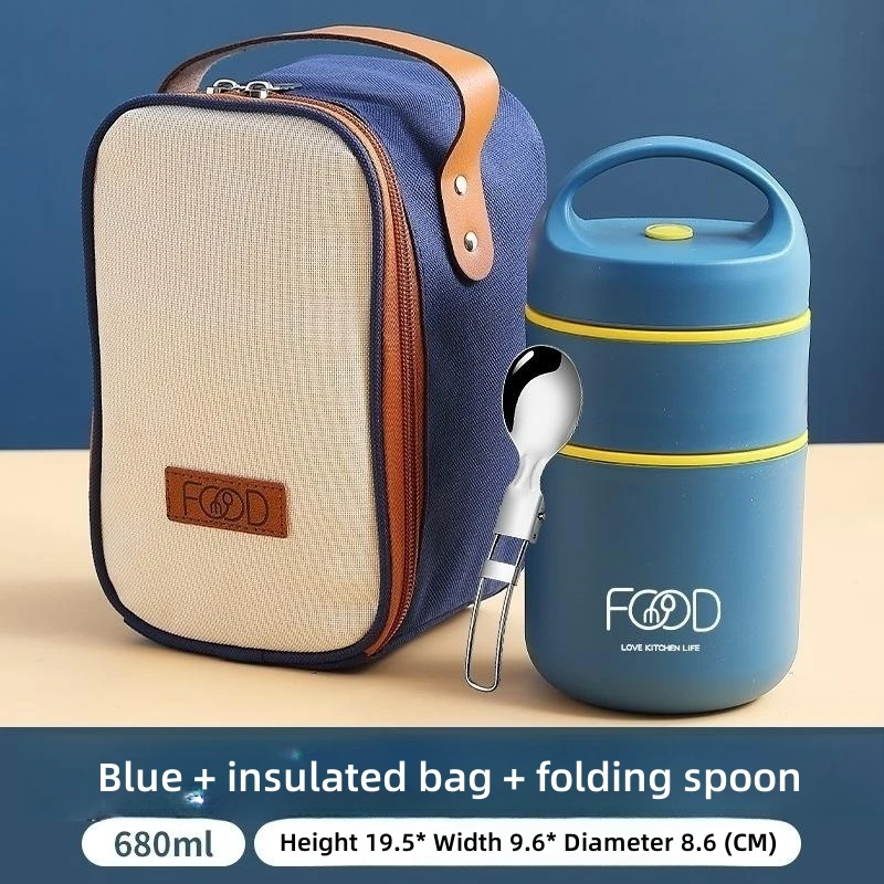 Stainless Steel Vacuum Thermal Lunch Box Insulated Lunch Bag Food Warmer  Container Thermos Soup Cup Bento Box For Kids Student - Lunch Box -  AliExpress