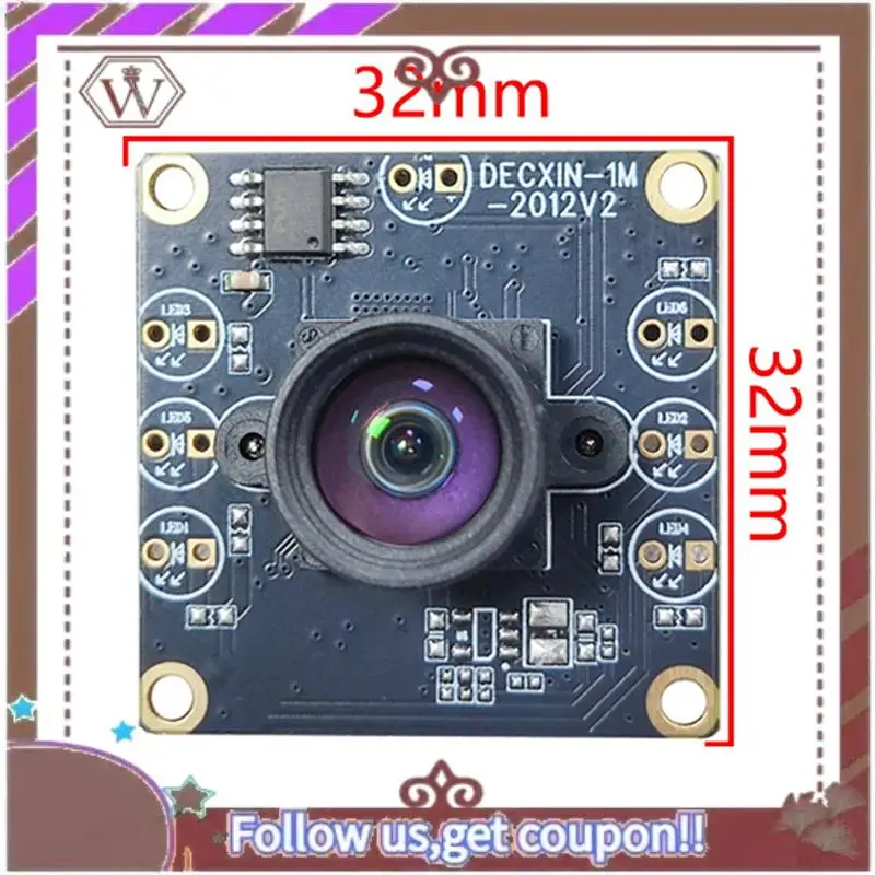 ABBG-10PCS 100도 카메라 모듈 1MP OV9732 1280X720 USB 프리 드라이버 수동 초점 2미터 케이블 포함 WinXP/7/8/10용