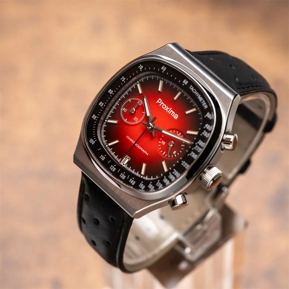 Proxima PX1734 Retro Quartz Chronograph Men Watches Sapphire Glass