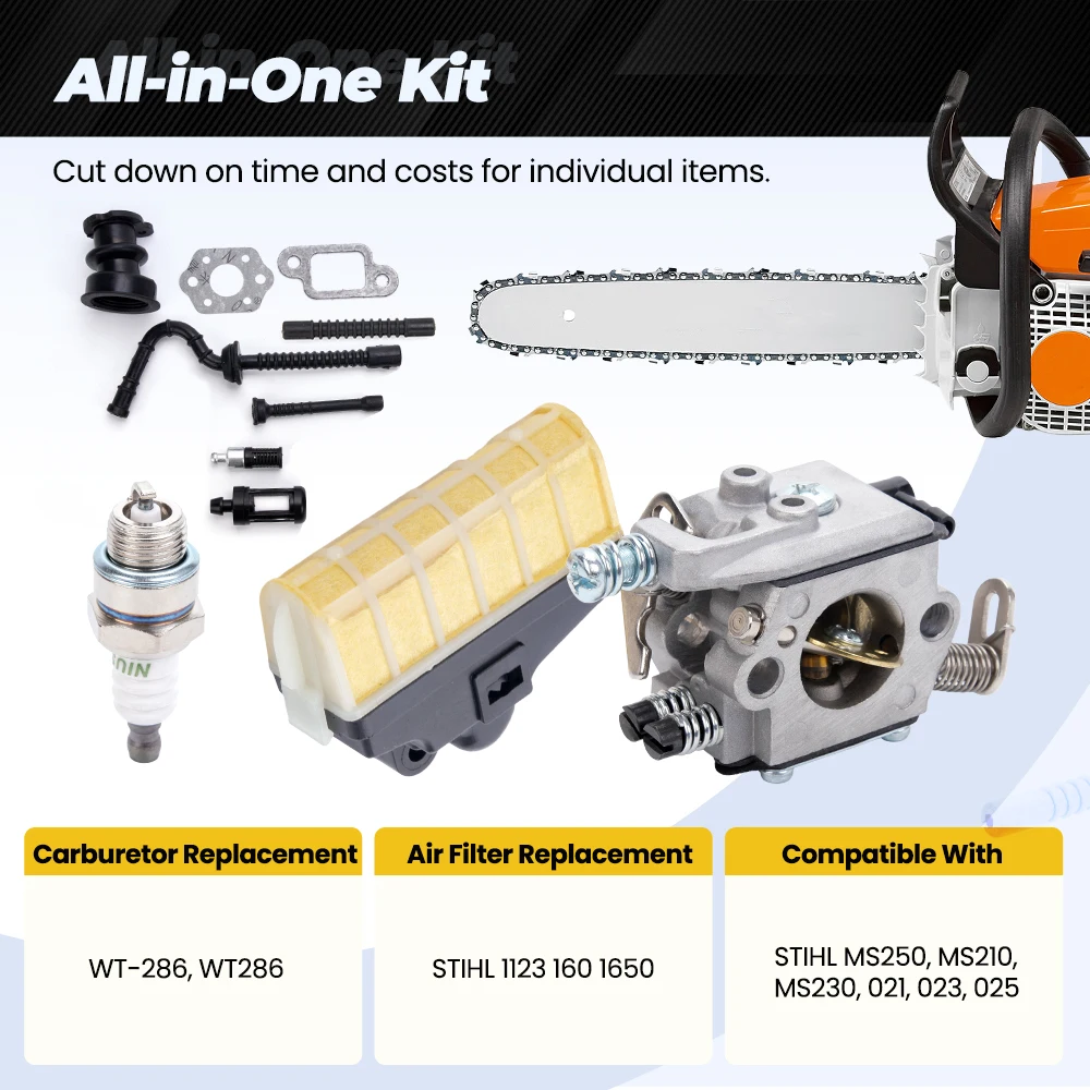 Stihl MS210 MS230 MS250 021 023 025 전기톱 카브 FRG034용 Bartoo-MS 250 기화기 키트