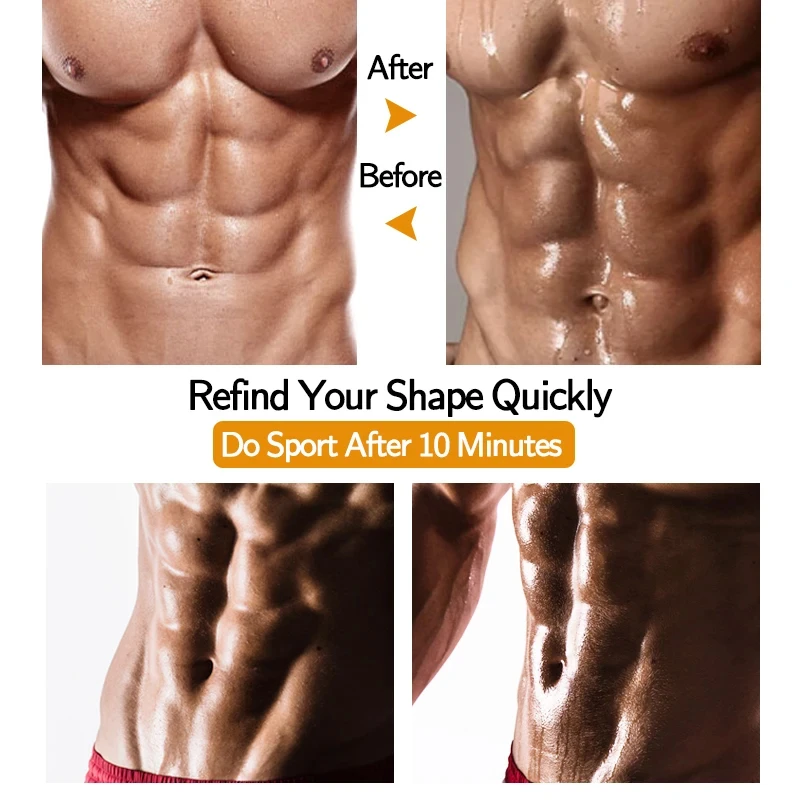 Men Sauna Sweat Short Sleeve Heat Trapping Shirts Sauna Suits Fitness Sweat Waist Slimming Shaper Workout Compression Shirt Best Sellers In Sports & Entertainment