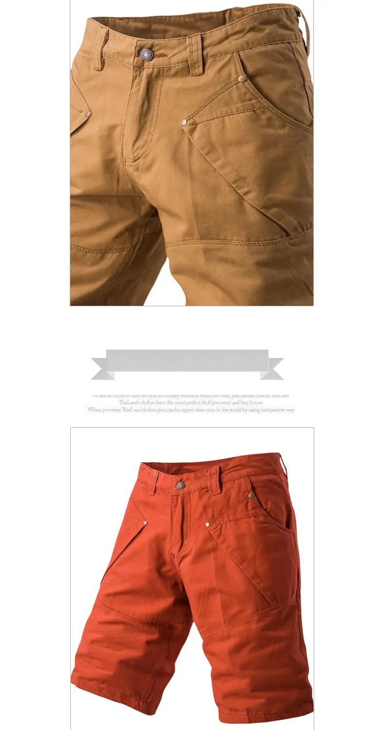 Summer men's five-point pants new large size overalls multi-pocket portable sports shorts
