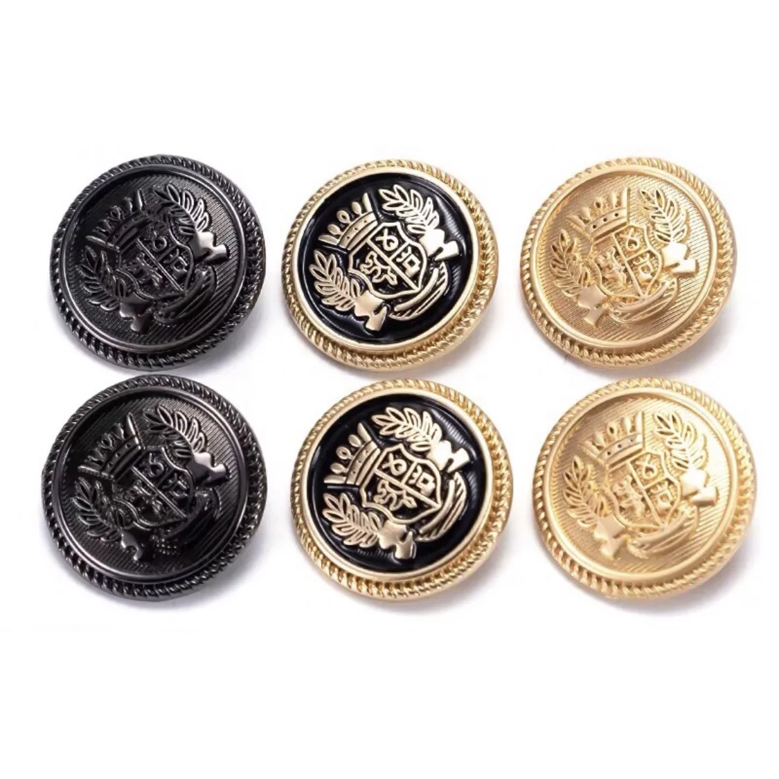 15Pcs/lot 15-25mm Golden Metal Snap Button College Style Decorative Metal Buttons for Clothing Sewing Supplies Accessories B011 5