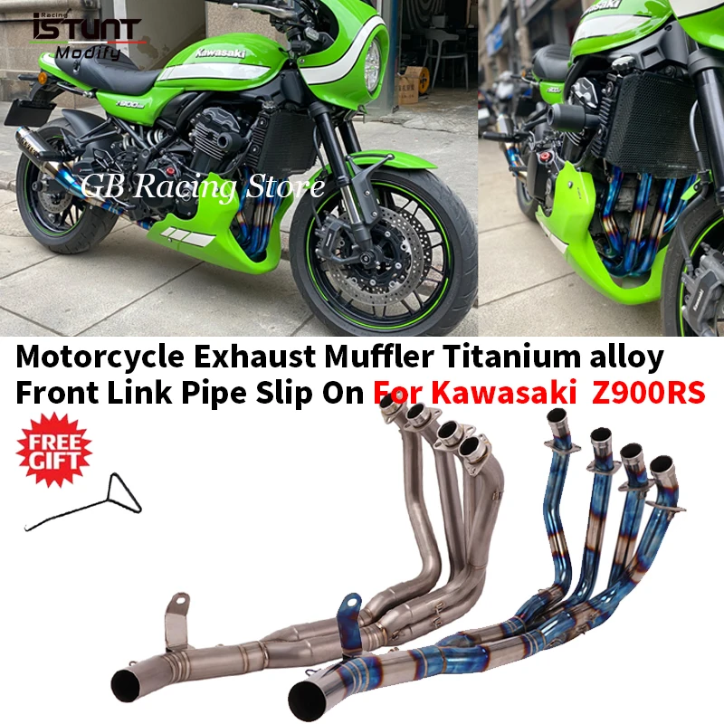 Motorcycle Exhaust Titanium alloy Front Pipe Motorcross Escape Moto Modified Slip on For Kawasaki Z900RS Z900 RS 2017-2020