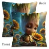 Pillow Covers Cartoon MarvelS GrootS Sofa Decorative Home Double-sided Printing Short Plush Cute Cushion Cover 4