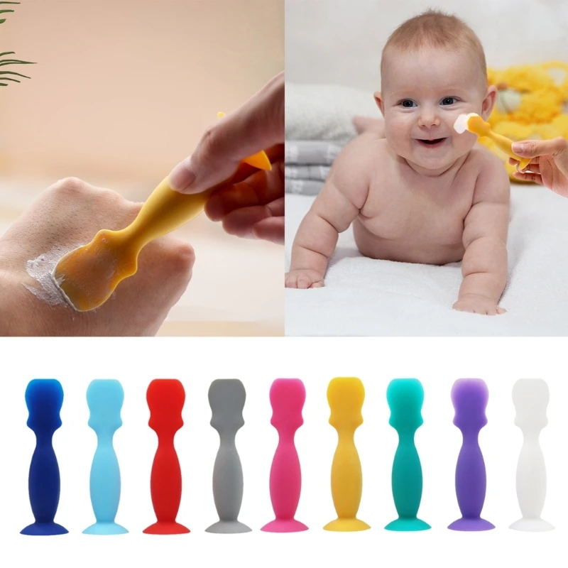 Diaper Cream Spatula Infant Butt Brush for Butt Paste Diaper Cream Flexible Silicone Soft Baby Spatula
