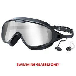 Enhanced Wide - View UV Protection Swim Goggles with Anti - Fog Coated Lenses (Black - silver lens)