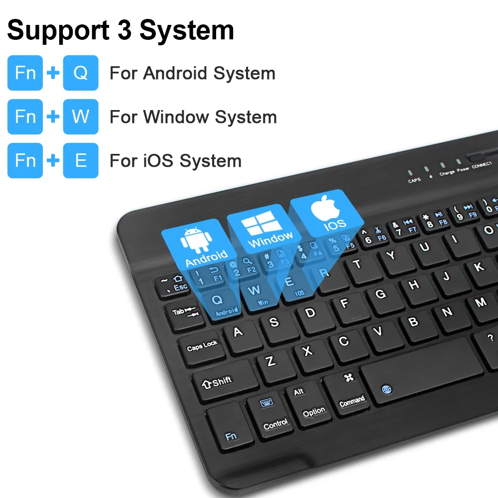 Compact 10-Inch Multi-Language Wireless Bluetooth Keyboard