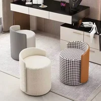 Chaise de maquillage avec dossier pour chambre à coucher, petit tabouret de vanité de luxe léger pour la maison, commode Simple et élégante, assise confortable 6