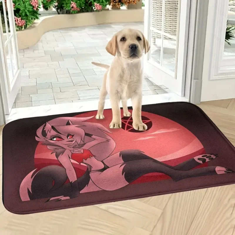 Loona V2 Anime Character Flannel Doormat - Lightweight, Machine