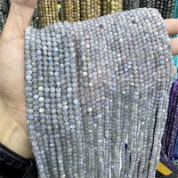 Labrumen gris naturel, perles rondes lisses polies de qualité A pour bijoux, bracelets de direction, accessoires de collier 3