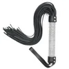 Crystal Handle Genuine Leather COW LEATHER Whip，51CM Horse Whip for Horse Equestrian 2