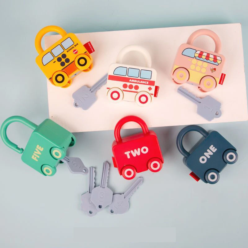Cerraduras Montessori con para niños, juego de contar, juguetes educativos, en la enseñanza, juguetes de coche| | - AliExpress