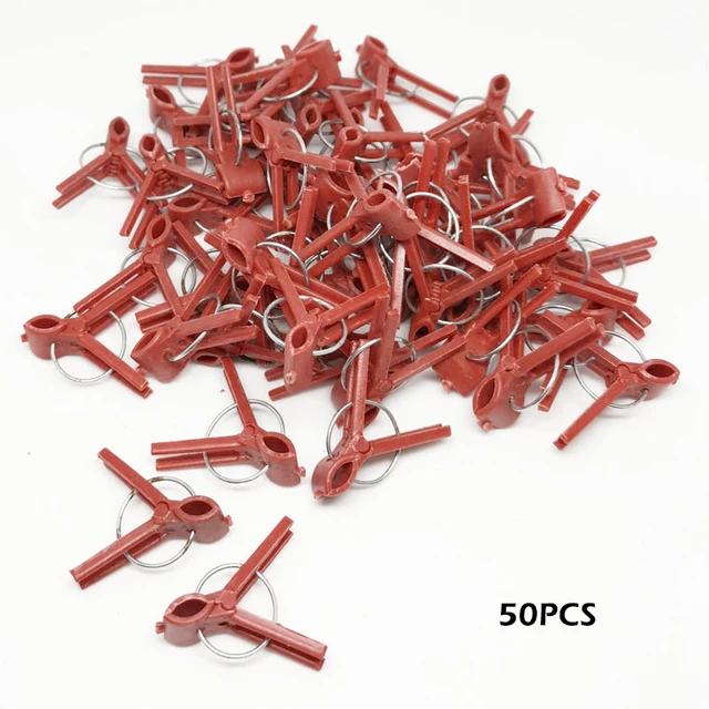 50 Dcs Műanyag Oltó Klipek Kerti Növényi Tartó Zöldségvirág Szőlő Szárak Javítás Kellékek - Image 5