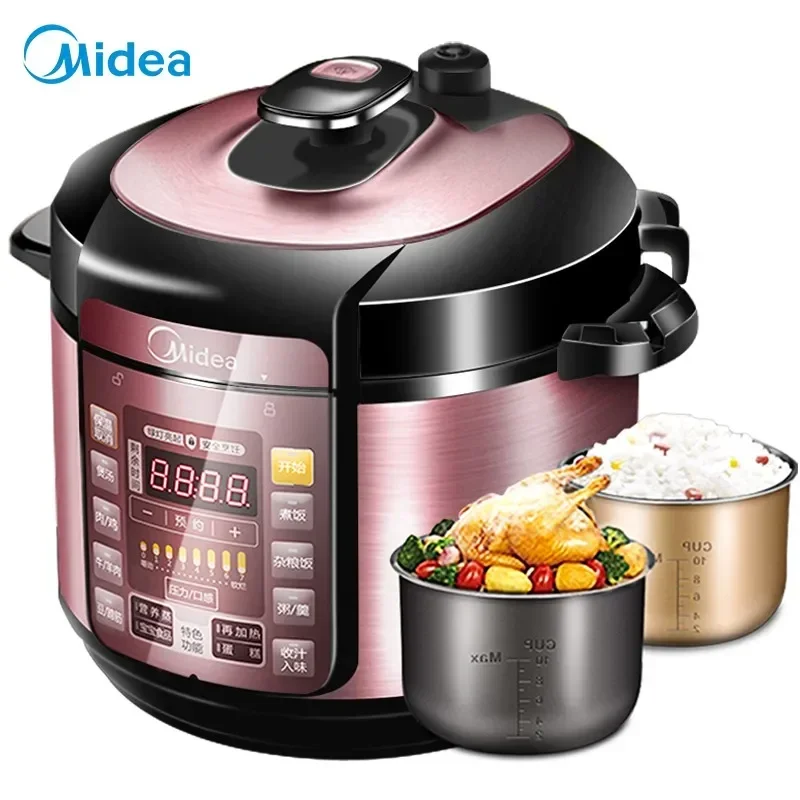 Midea Rice Cooker 5/ 6L Double Inner Pots 24h Reservation Pressure Cooker Non-stick Multicooker Electric Rice Cookers Make Soup