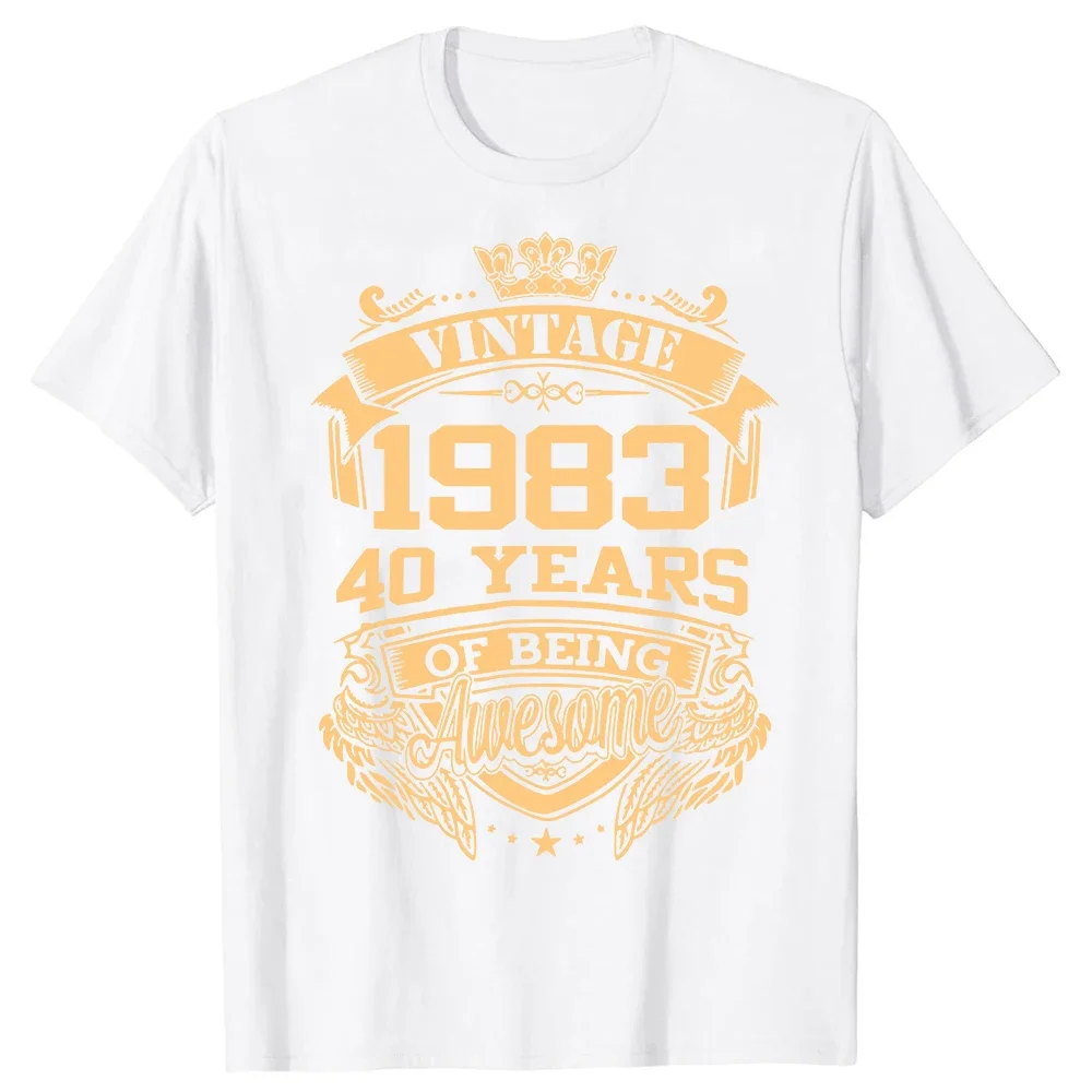 Maglietta Vintage 1983 Per Donna – 40 Anni Compleanno, Girocollo Manica Corta, Stile Country Retro