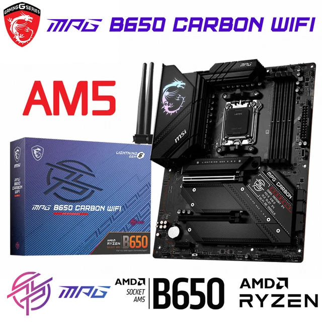 AM5 Motherboard MSI MPG B650 CARBON WIFI AM5 AMD B650 Supports AMD Ryzen  7000 Series Desktop Processors AM5 DDR5 Mainboard ATX - AliExpress